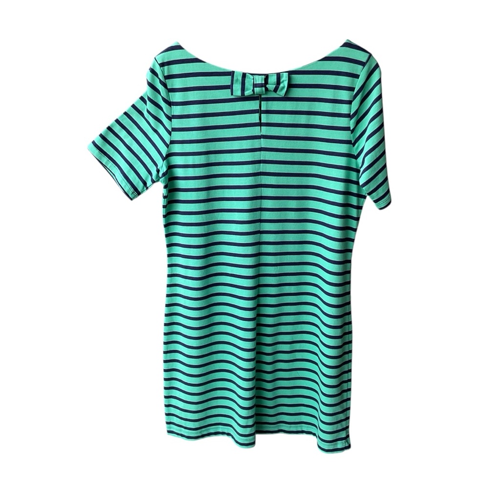 Gap Dress Blue Green Stripes Preppy Business Casual Academia Party consign Large - Picture 2 of 7